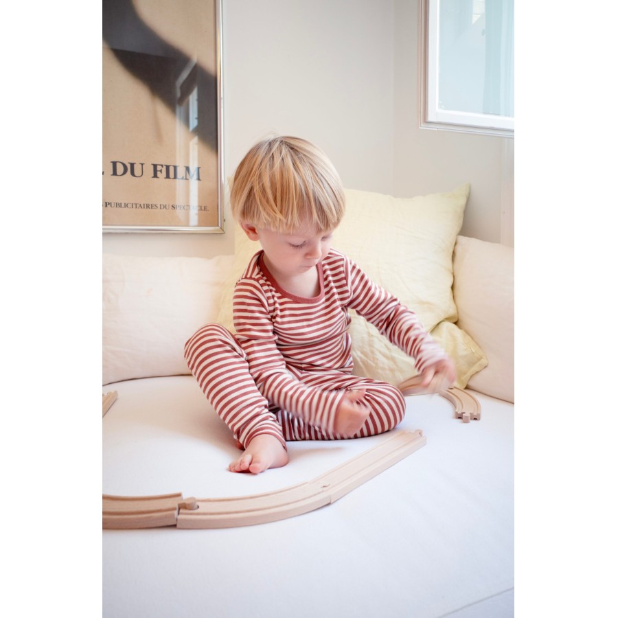 Mads Nørgaard - Leggings - Soft Duo Striped - Cedar Wood Vanilla Ice - Billede 5