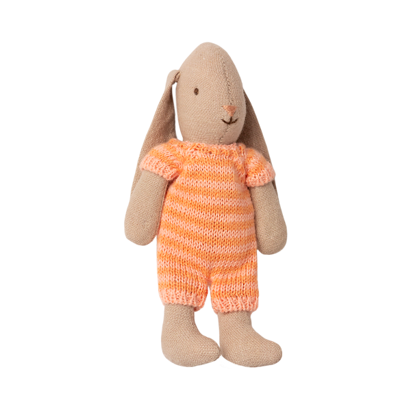 Maileg - Kanin - Micro - Orange Strikket Dragt