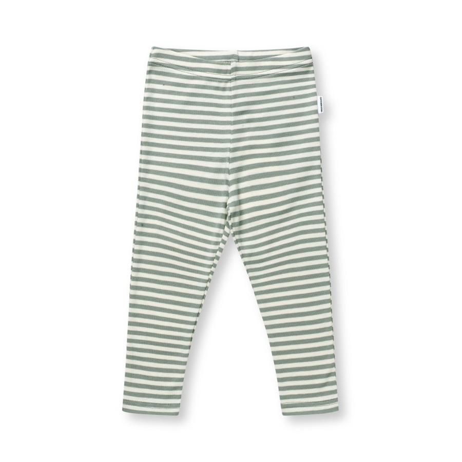 Mads Nørgaard - Leggings - Soft Duo Striped - Slate Gray Vanilla Ice