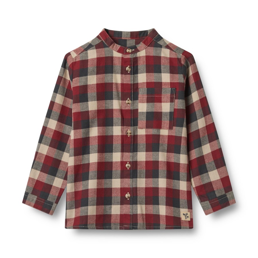 Wheat - Skjorte - Willum - Red Blue Check