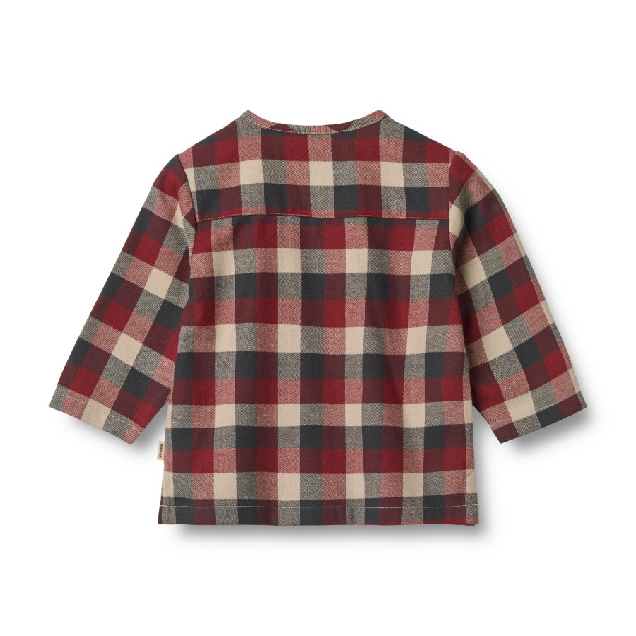 Wheat - Skjorte - Shelby - Red Blue Check - Billede 2