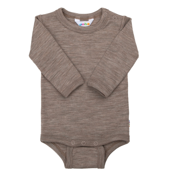 Joha - Body - Merinould og Silke - Beige Melange 16359