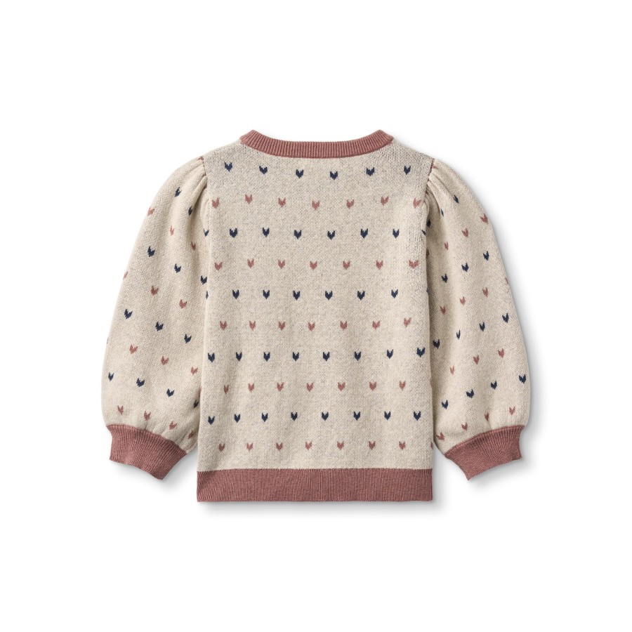 FLIINK - Cardigan - Nova Multi Heart - Sandshell - Billede 2