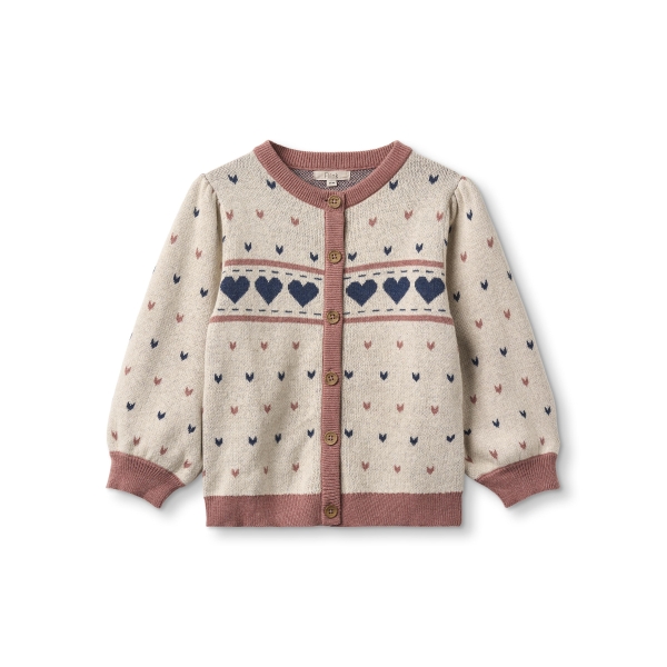 FLIINK - Cardigan - Nova Multi Heart - Sandshell