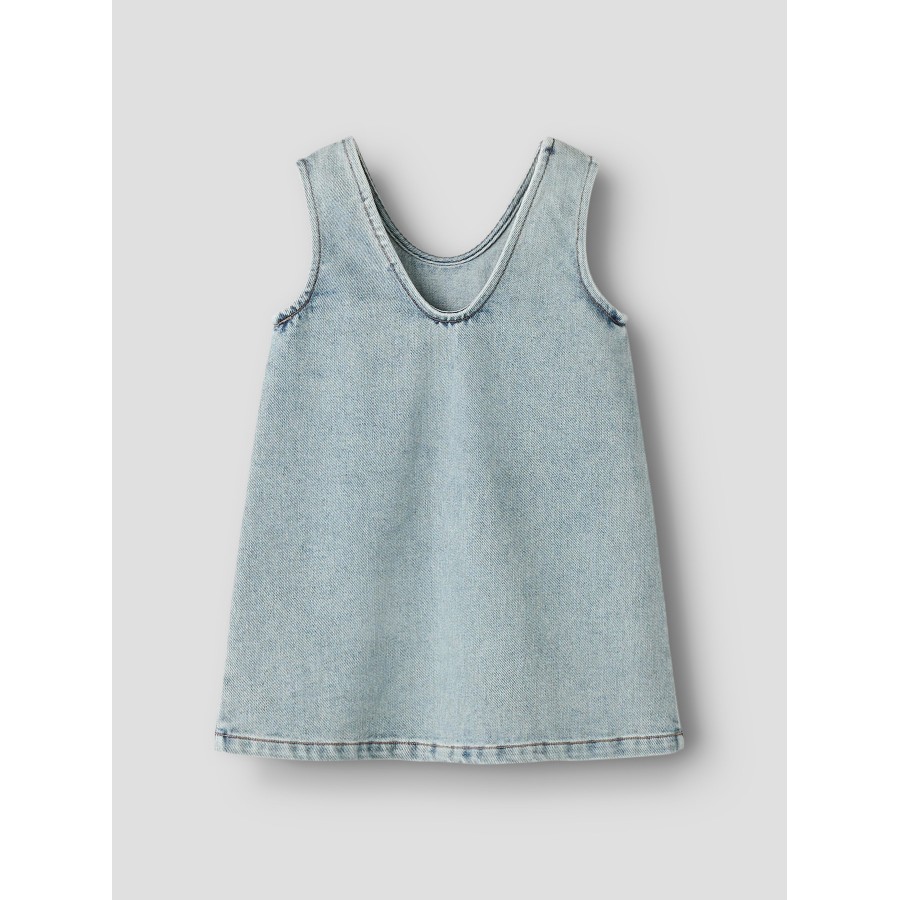 Lil' Atelier - Spencer Kjole - Darlee - Medium Blue Denim Flower Embroidery - Billede 2