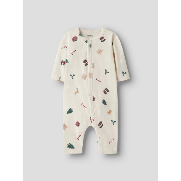 Name It - Julenattøj - Heldragt - Vismas - Whitecap Gray Xmas AOP