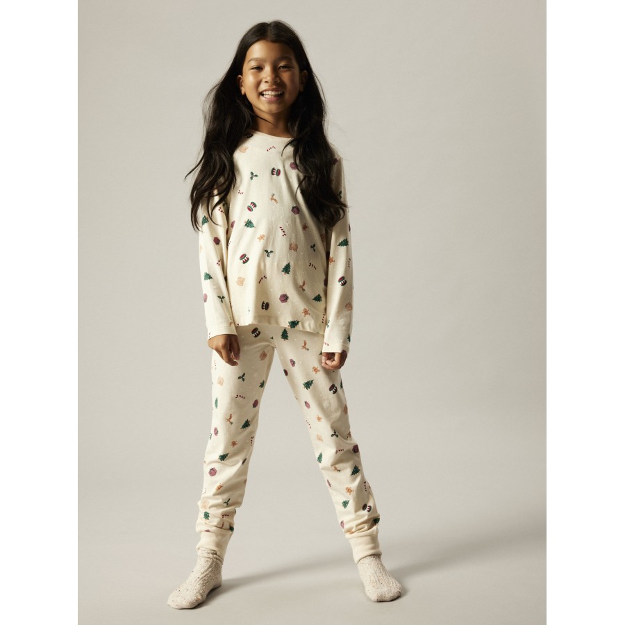 Name It - Julenattøj - Vismas - Whitecap Gray Xmas AOP - Billede 2