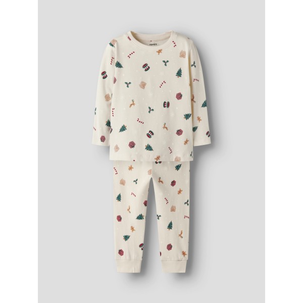 Name It - Julenattøj - Mini - Vismas - Whitecap Gray Xmas AOP