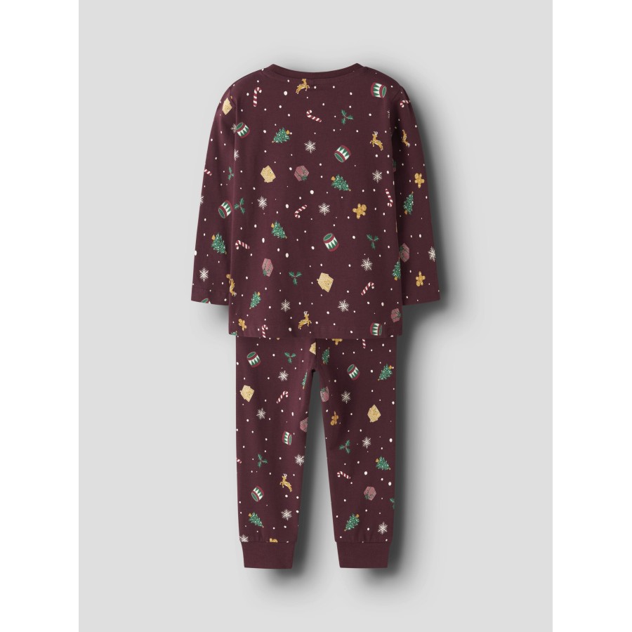 Name It - Julenattøj - Mini - Vismas - Burgundy Xmas AOP - Billede 2