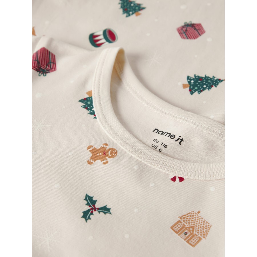 Name It - Jule natkjole - Vismas - Whitecap Gray - Billede 2