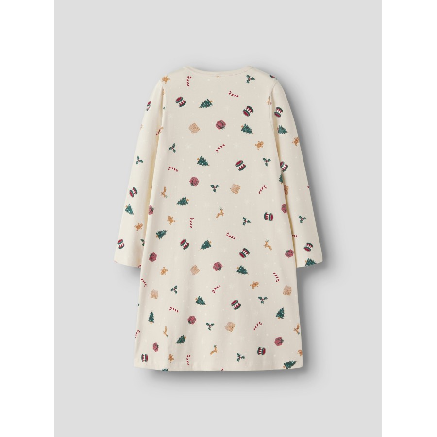 Name It - Jule natkjole - Vismas - Whitecap Gray - Billede 3
