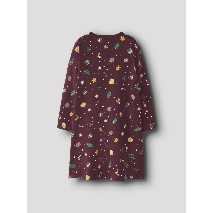Name It - Jule natkjole - Vismas - Burgundy - Billede 2