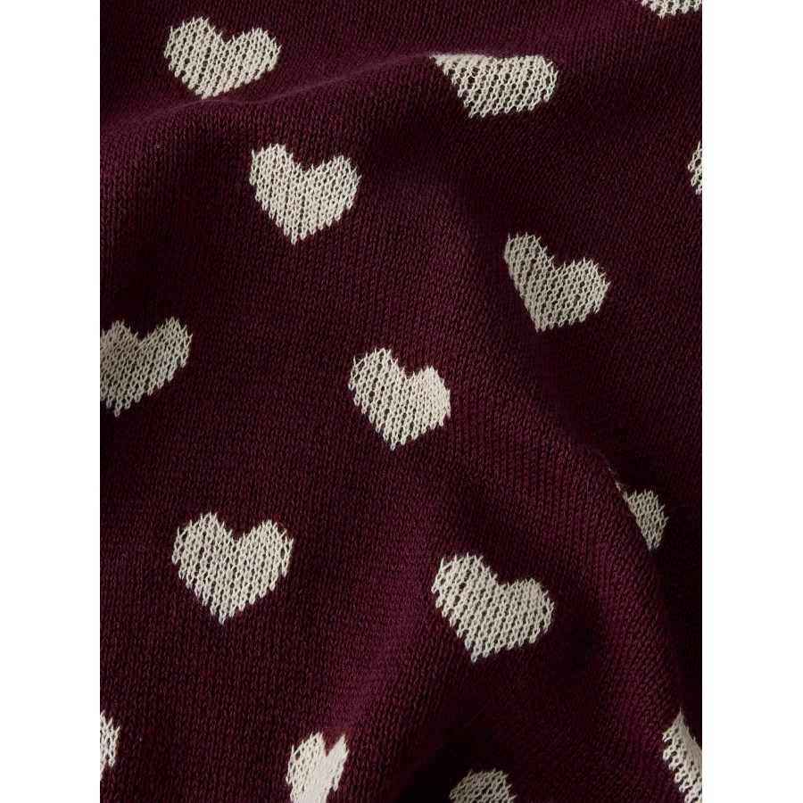 Name It - Strik - Oana - Burgundy Peyote Heart - Billede 2