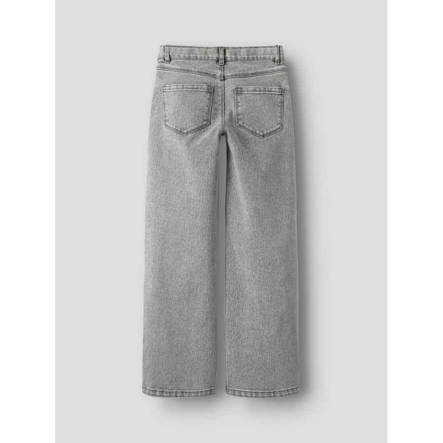 Name It - Jeans - Rose Wide - Light Grey Denim Heart Stud - Billede 5