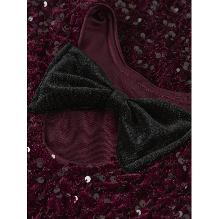 Name It - Kjole - Rusitta - Burgundy Black Bow - Billede 6