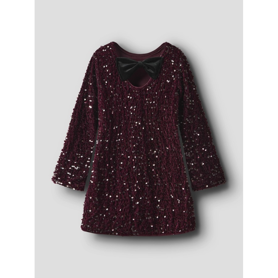 Name It - Kjole - Rusitta - Burgundy Black Bow - Billede 5
