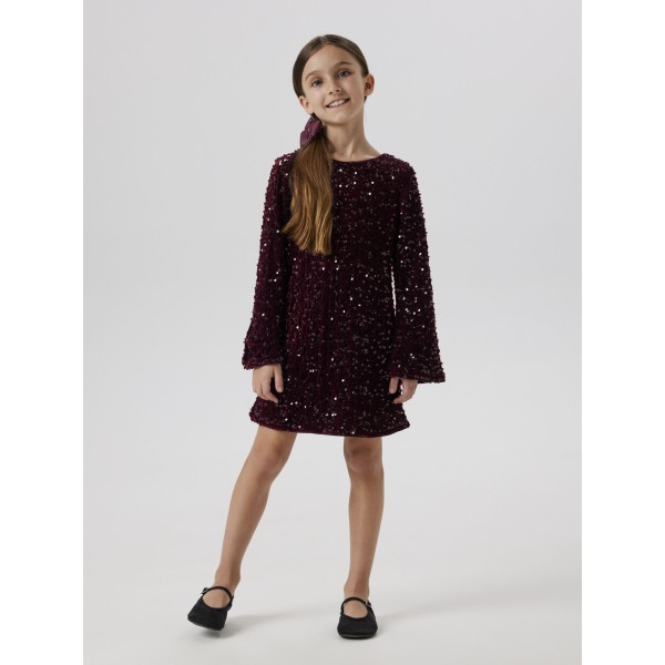 Name It - Kjole - Rusitta - Burgundy Black Bow