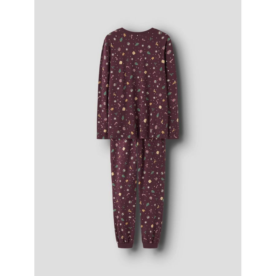 Name It - Voksen julenattøj - Vismas - Burgundy Xmas AOP - Billede 2