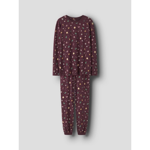 Name It - Voksen julenattøj - Vismas - Burgundy Xmas AOP