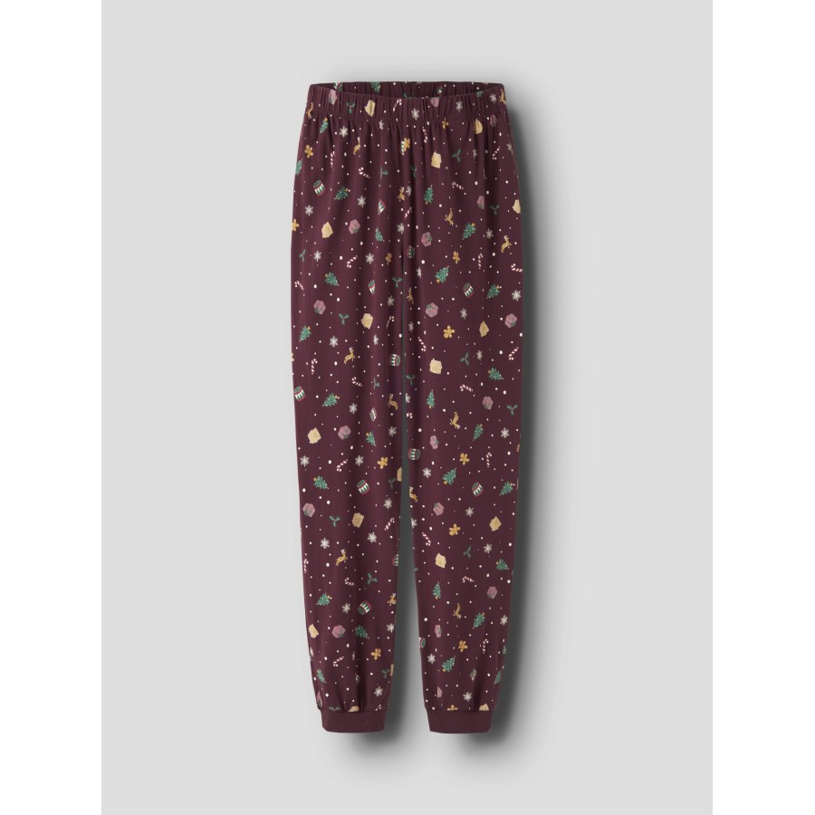 Name It - Voksen julenattøj - Vismas - Burgundy Xmas AOP - Billede 4
