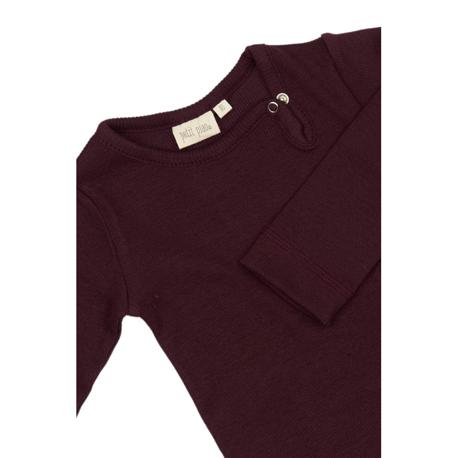 Petit Piao - Body - Modal Rib - Dark Grape - Billede 3