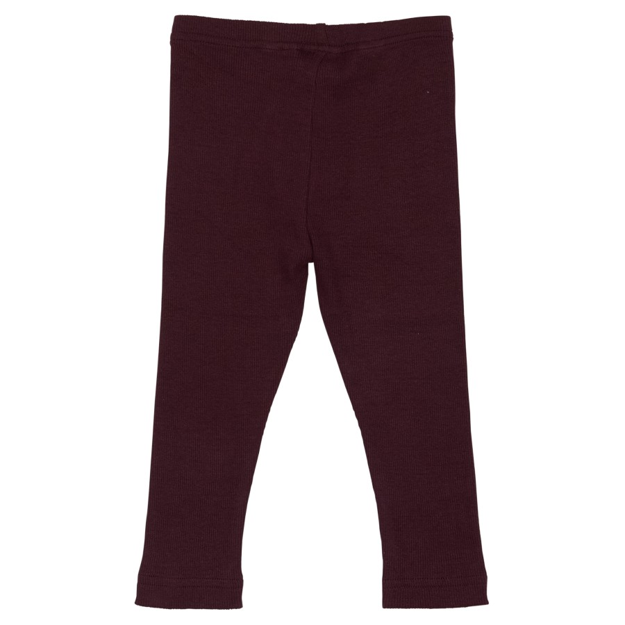 Petit Piao - Leggings - Modal Rib - Dark Grape - Billede 2
