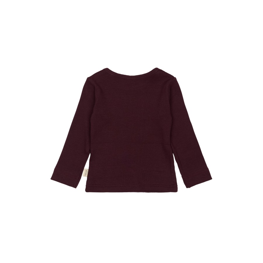 Petit Piao - Bluse - Modal Rib - Dark Grape - Billede 2