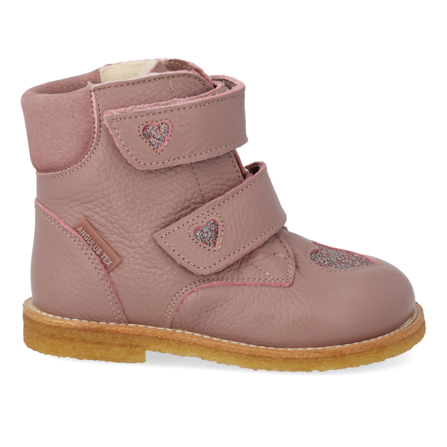 Angulus - TEX Vinterstøvle med hjerte - Faded Rose Multi - Billede 3