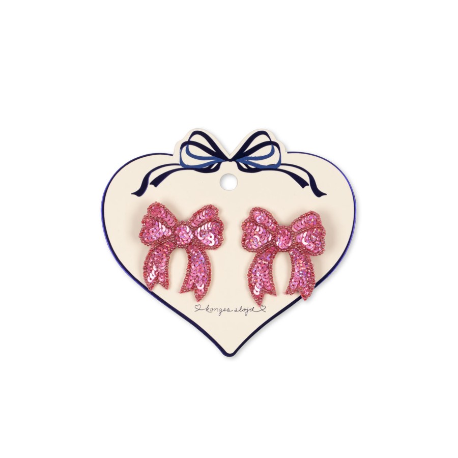 Konges Sløjd - 2-pak - Hårclips - Sequin Bow - Rapture Rose