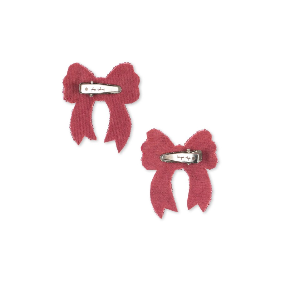 Konges Sløjd - 2-pak - Hårclips - Sequin Bow - Rapture Rose - Billede 3