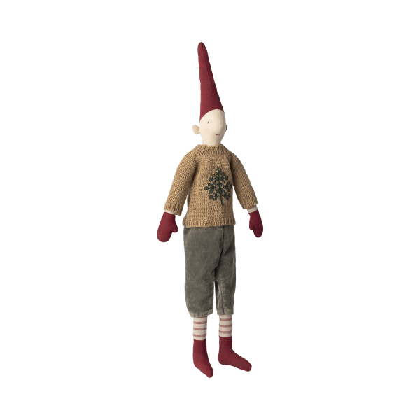 Maileg - Pixy Nisse - Str. 3 - Dreng Bukser og Strikket Sweater