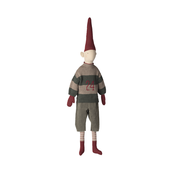 Maileg - Pixy Nisse - Str. 6 - Dreng Strikket Sweater og bukser