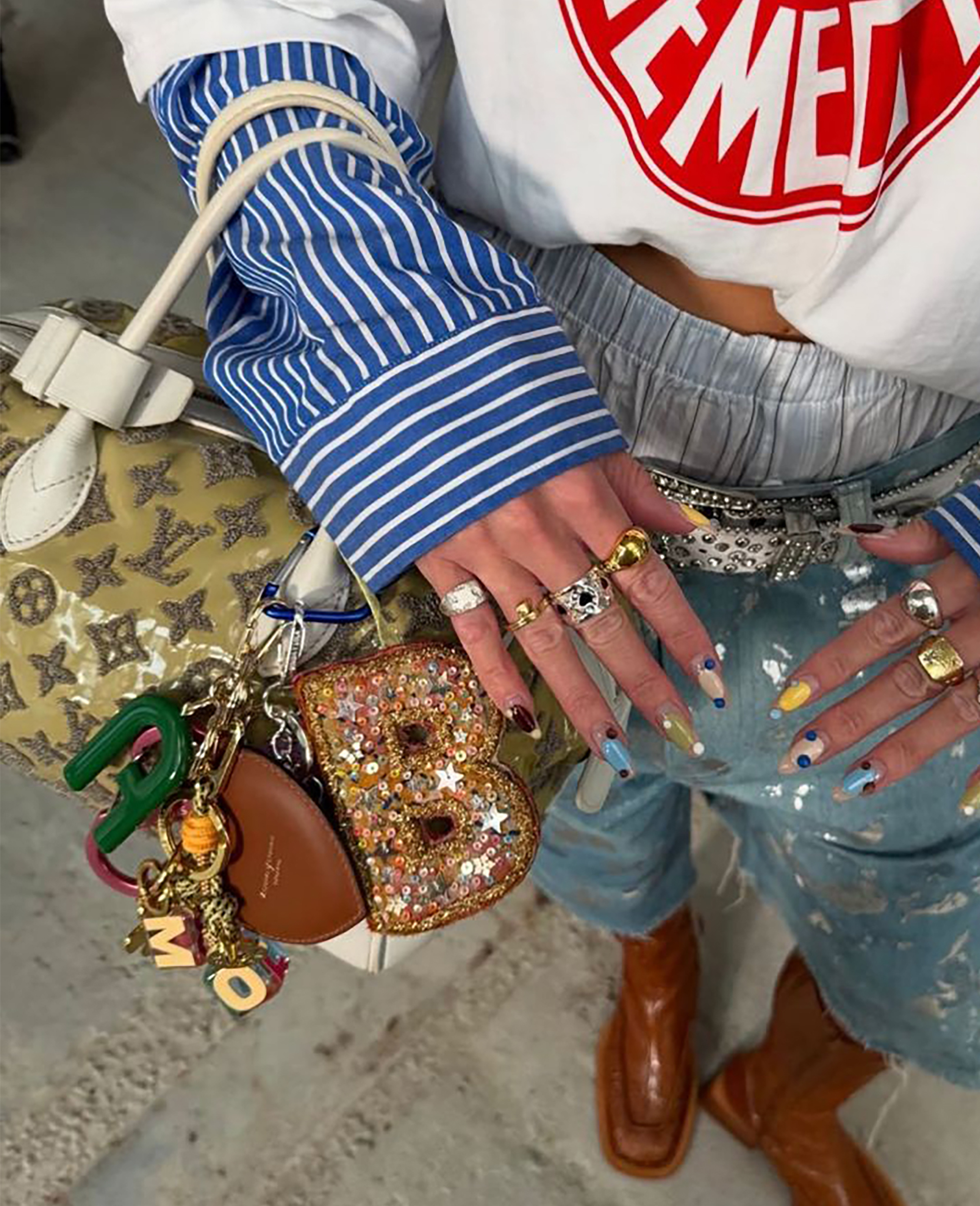 Sissel Edelbo - Bogstav Ornament - Vintage Kantha - Billede 3