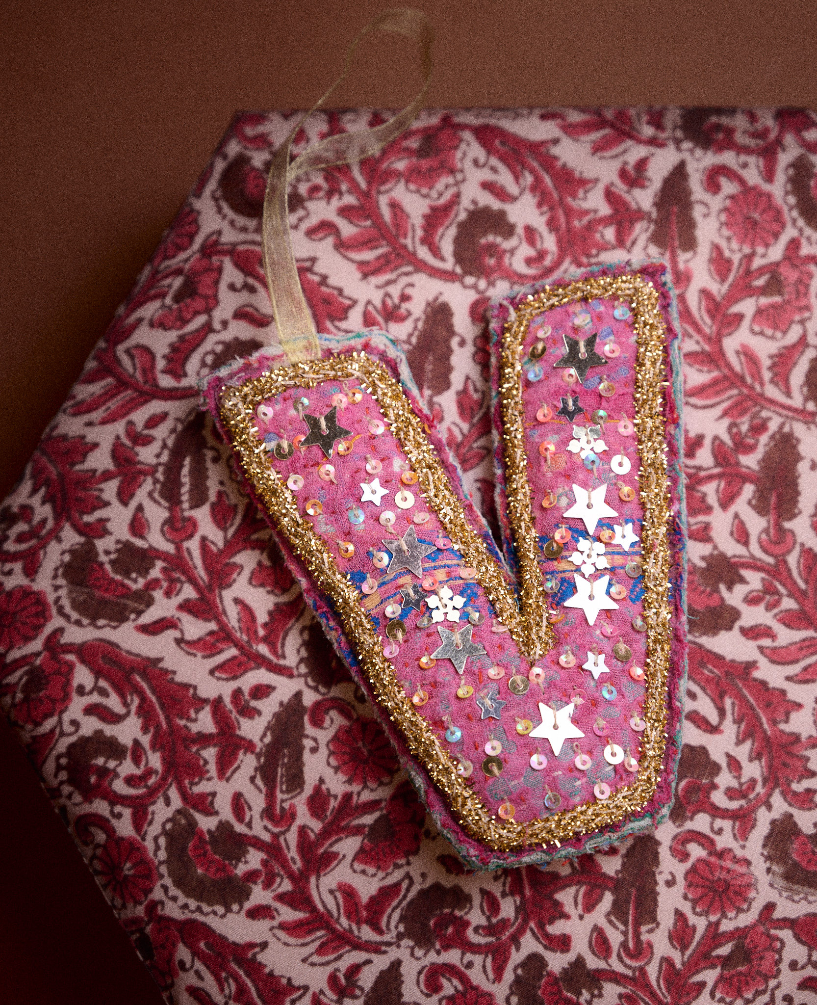 Sissel Edelbo - Bogstav Ornament - Vintage Kantha - Billede 12