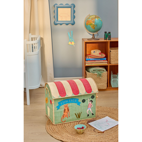 FORUDBESTILLING: Rice - Opbevaringskurv - Fun fair Mint - Large