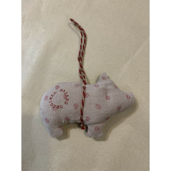 Maileg - Juleophæng - Stof Gris - Prikker