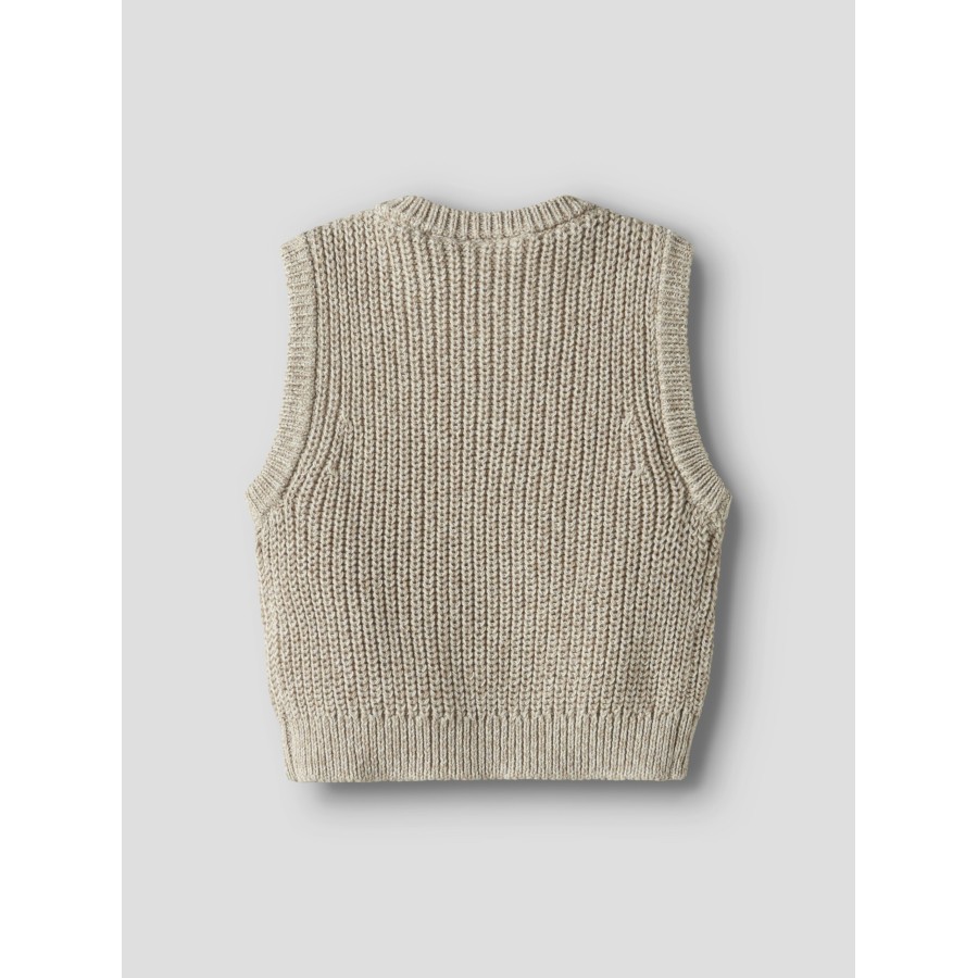 Lil' Atelier - Strik Vest - Rokko - Oxford Tan Melange - Billede 2