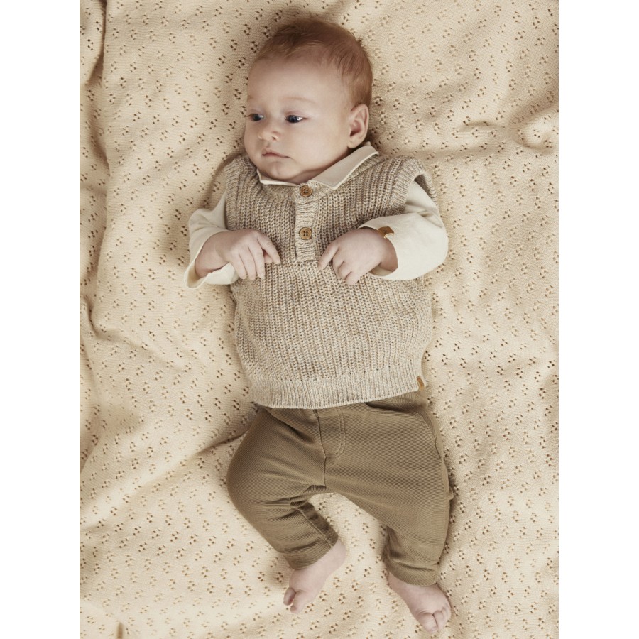 Lil' Atelier - Strik Vest - Rokko - Oxford Tan Melange - Billede 4