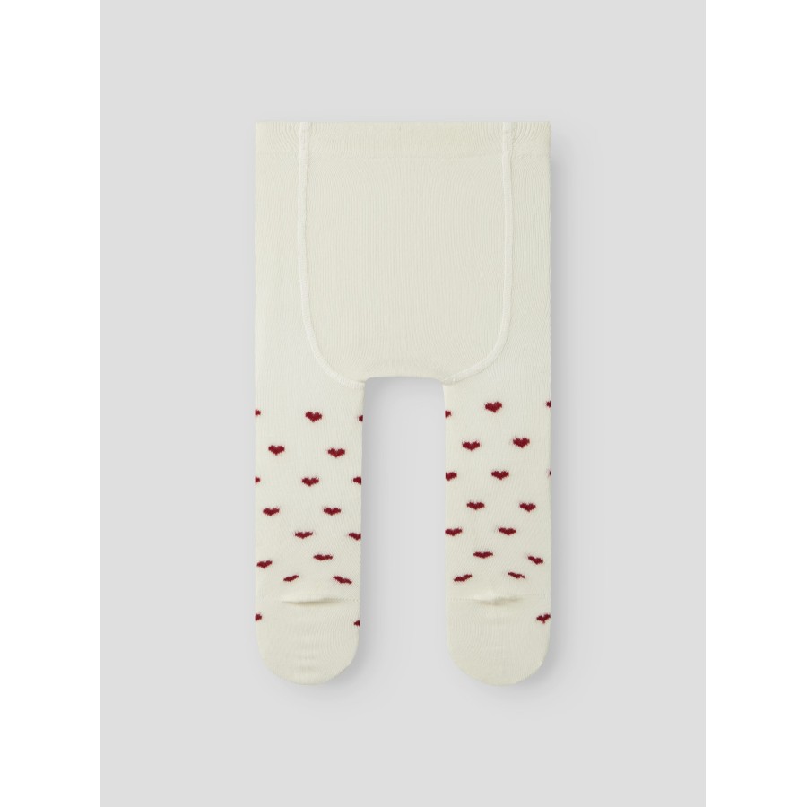 Lil' Atelier - Strømpebuks - Reba - Turtledove Red Hearts - Billede 2