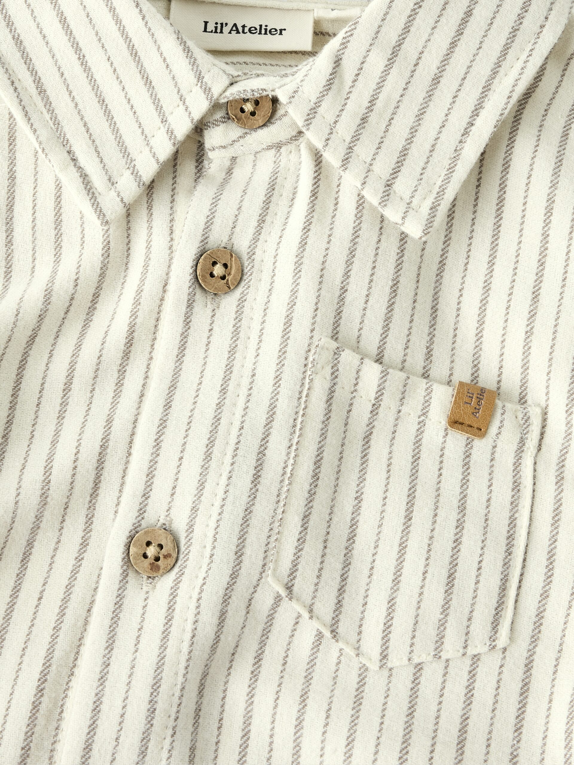 Lil' Atelier - Skjorte - Felixo - Turtledove Sepia Tint - Billede 4