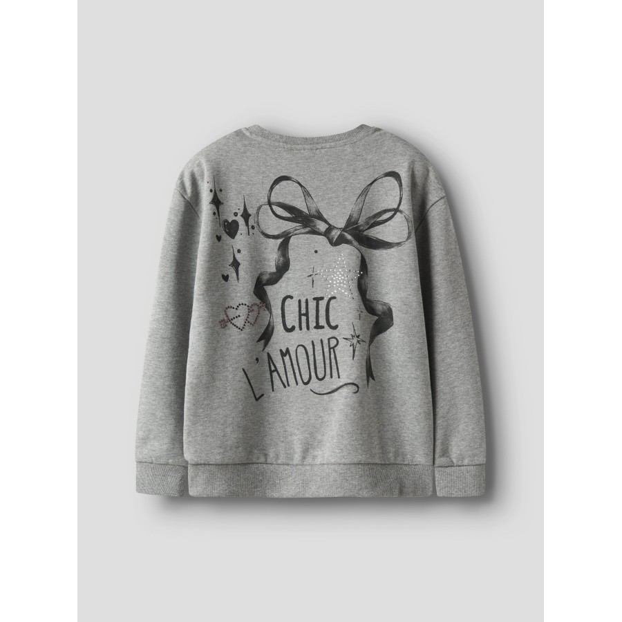 Name It - Sweatshirt - Rastin - Grey Melange - Billede 3
