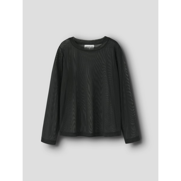 Name It - Mesh Bluse - Ophelia - Black