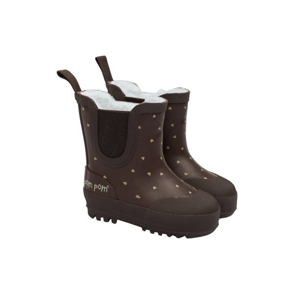 Pom Pom - Termo gummistøvle - Brook - Chocolate Heart