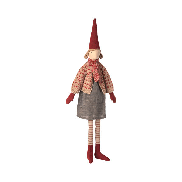 Maileg - Pixy Nisse - Str. 4 - Pige Nederdel og Cardigan