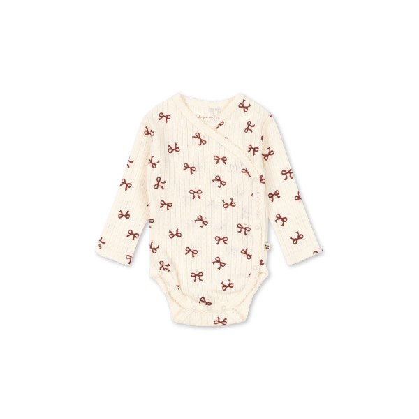 Konges Sløjd - Slå-om-body - Newborn - Minnie - Bow Rouge