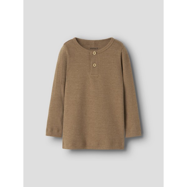 Name It - Bluse - Kab - Rib - Toasted Coconut Melange