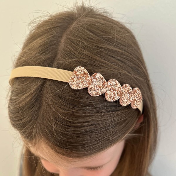 By Stær - Hårbøjle - Hjerte - Beige