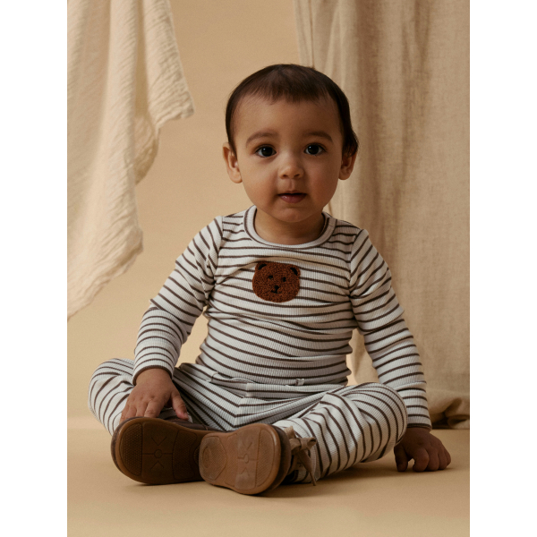 Lil' Atelier body med broderet bamse