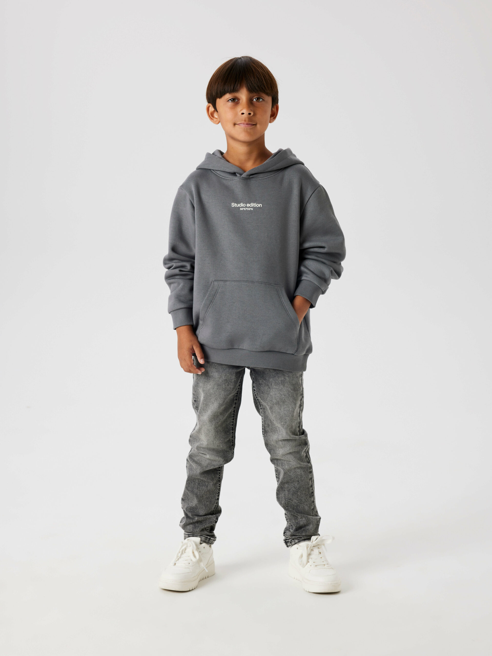 Name It - Hoodie - Brody - Lava Smoke - Billede 4