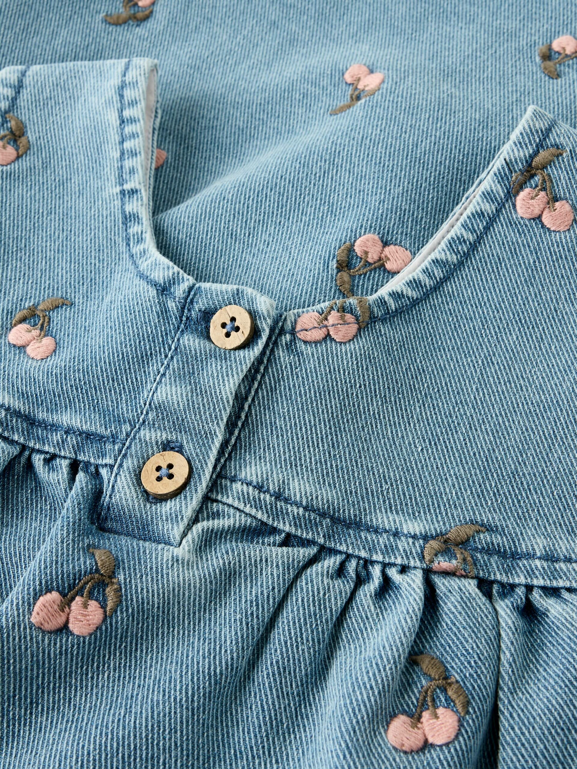 Lil' Atelier - Kjole - Deva - Medium Blue Denim Cherry - Billede 2